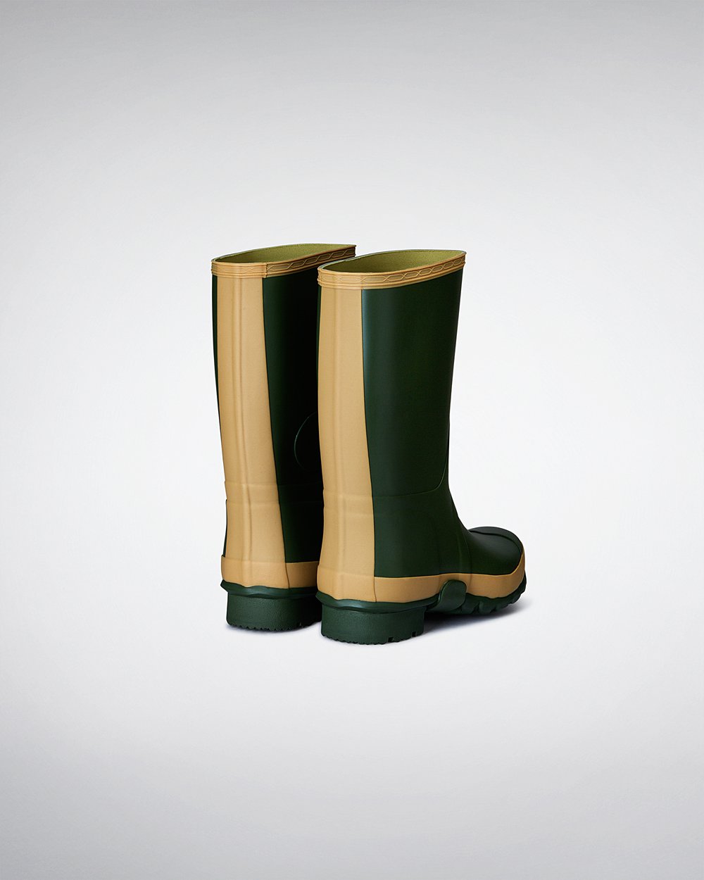 Mens Hunter Gardener - Short Rain Boots Green - 8916-YJUBO